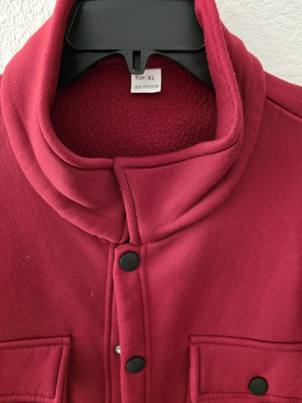 Men's Red Button-Front Jacket - Picture 2 of 2